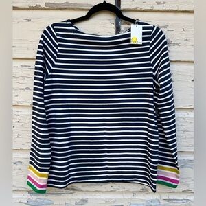 Boden Girl’s Breton French Striped Preppy Casual Pullover Blouse Top 15/16Y